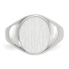 Gold Polished Circle Open Back Signet Ring — 14k White Gold