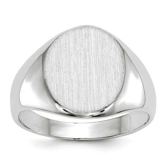 Gold Polished Circle Open Back Signet Ring