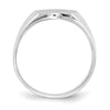 Gold Polished Circle Open Back Signet Ring — 14k White Gold