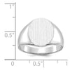 Gold Polished Circle Open Back Signet Ring — 14k White Gold