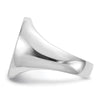 Gold Polished Circle Open Back Signet Ring — 14k White Gold