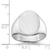 Gold Polished Circle Open Back Signet Ring — 14k White Gold