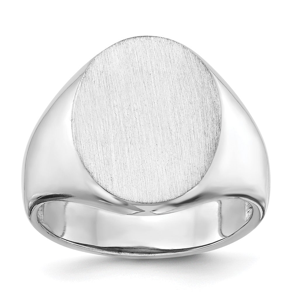 Gold Polished Circle Open Back Signet Ring