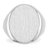 Gold Polished Circle Open Back Signet Ring — 14k White Gold