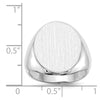 Gold Polished Circle Open Back Signet Ring — 14k White Gold