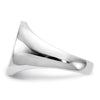 Gold Polished Circle Closed Back Signet Ring — 14x13.5 mm