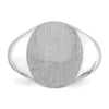 Gold Polished Circle Closed Back Signet Ring — 14x13.5 mm
