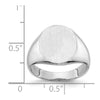 Gold Polished Circle Closed Back Signet Ring — 14x13.5 mm
