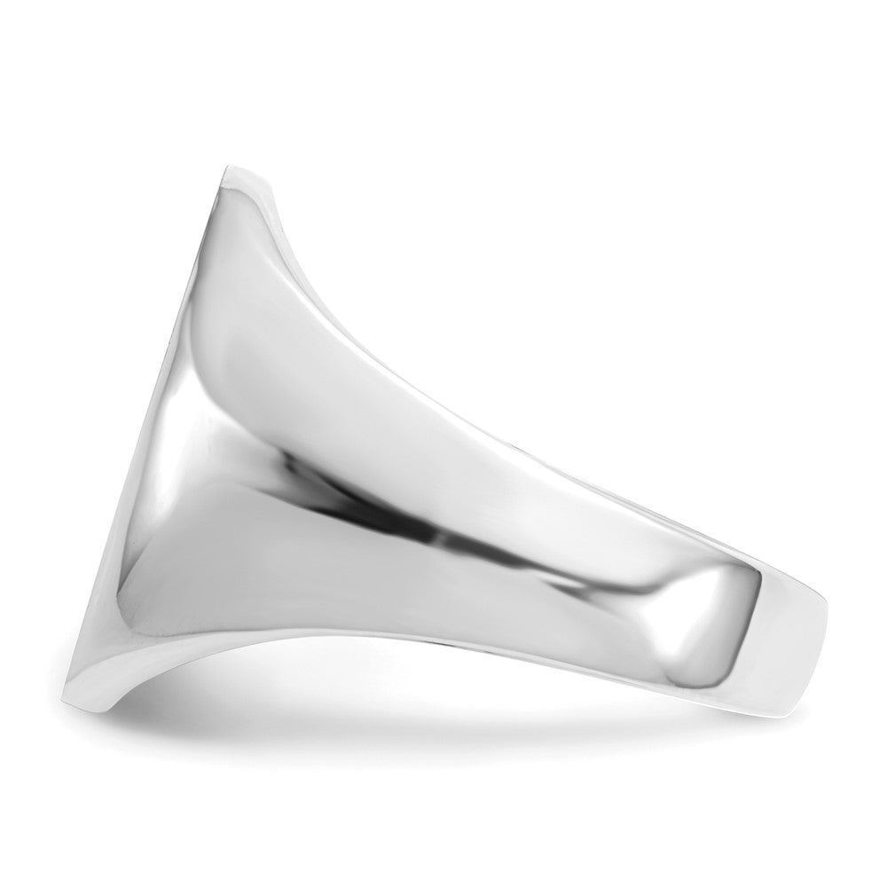 Gold Polished Tall Oval Signet Rings