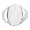 Gold Polished Tall Oval Signet Rings