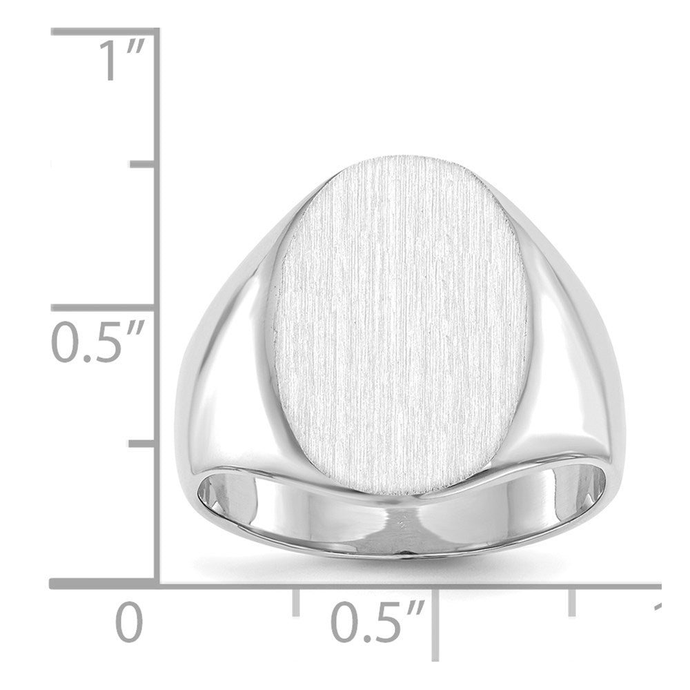Gold Polished Tall Oval Signet Rings