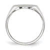 Gold Polished Circle Closed Back Signet Ring — 18.5x15 mm
