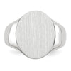 Gold Polished Circle Closed Back Signet Ring — 18.5x15 mm