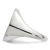 Gold Polished Circle Closed Back Signet Ring — 20.5x17 mm