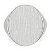 Gold Polished Circle Closed Back Signet Ring — 20.5x17 mm