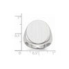 Gold Polished Circle Closed Back Signet Ring — 20.5x17 mm