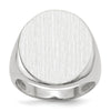 Gold Polished Circle Closed Back Signet Ring — 20.5x17 mm