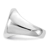 Gold Polished Circle Open Back Signet Ring — 14k White Gold