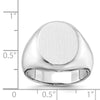 Gold Polished Circle Open Back Signet Ring — 14k White Gold