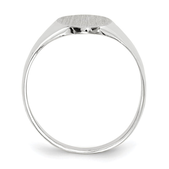 Gold Polished Tall Oval Open Back Signet Ring