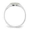 Gold Polished Tall Oval Open Back Signet Ring
