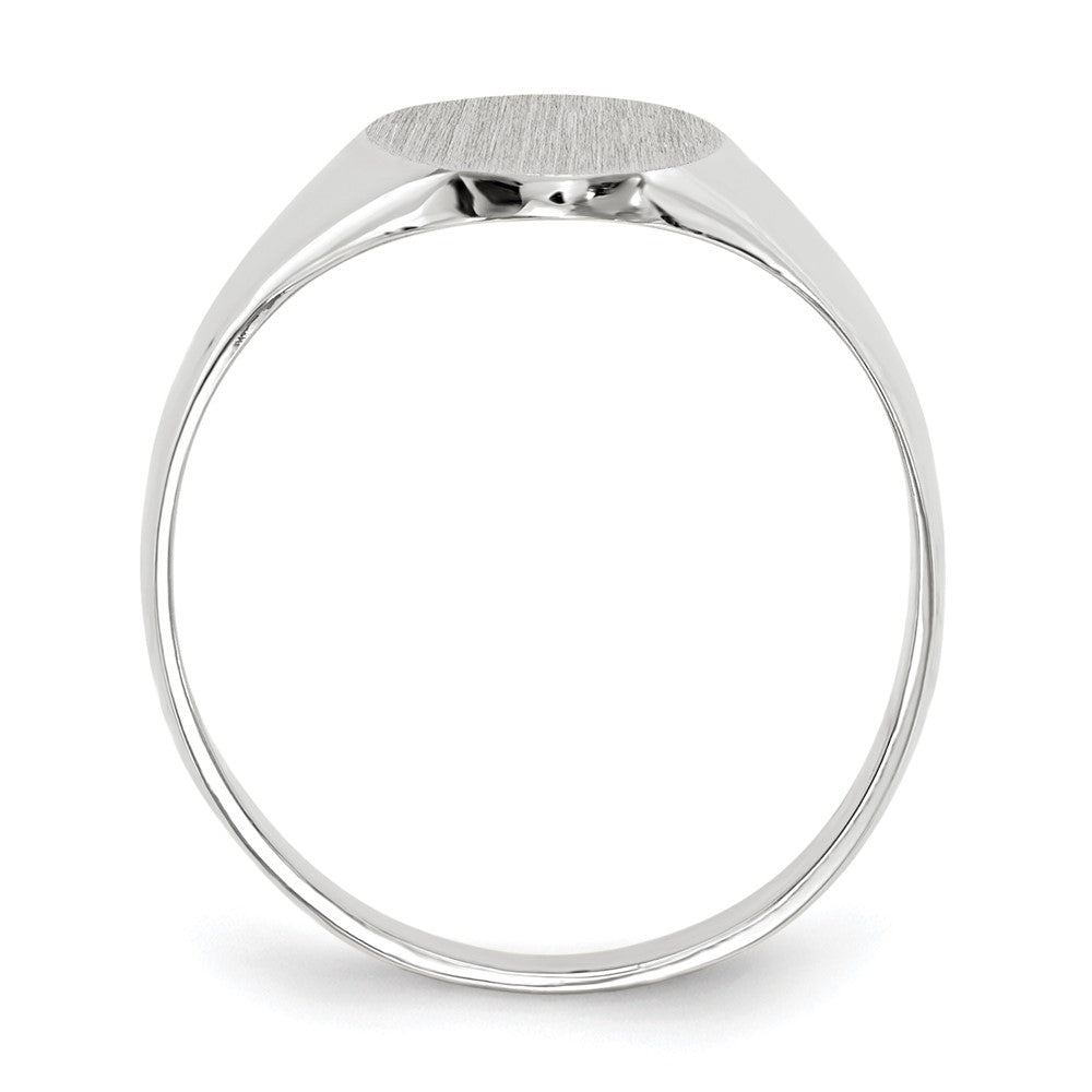 Gold Polished Tall Oval Open Back Signet Ring