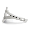 Gold Polished Tall Oval Open Back Signet Ring
