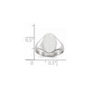 Gold Polished Tall Oval Open Back Signet Ring