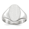 Gold Polished Tall Oval Open Back Signet Ring
