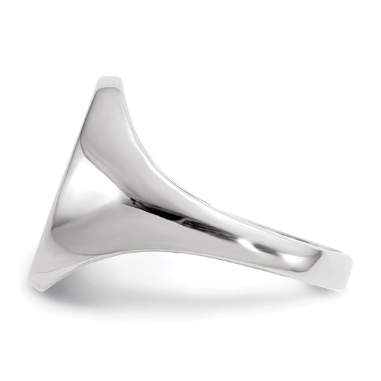 Gold Polished Tall Oval Signet Rings