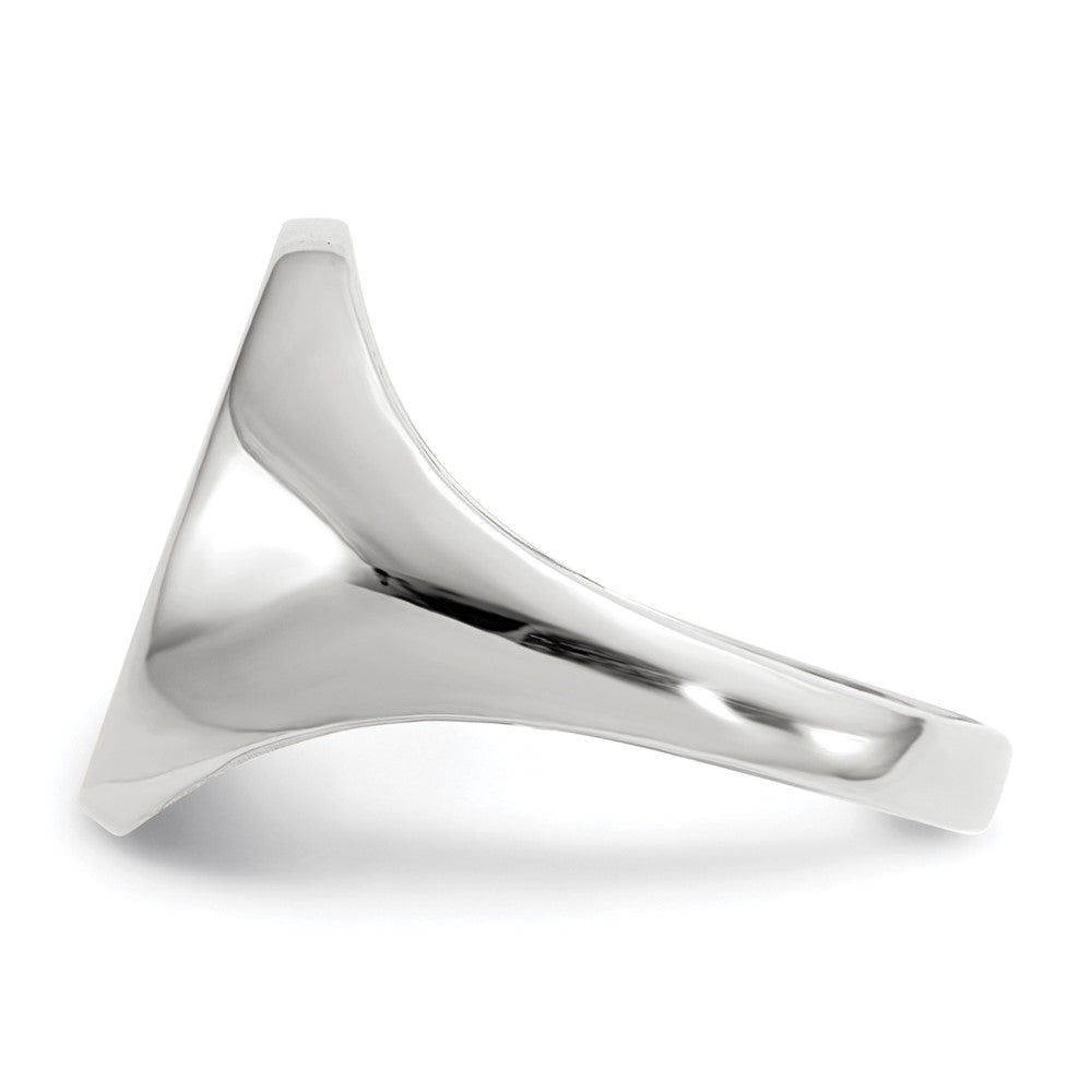 Gold Polished Tall Oval Signet Rings