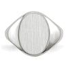 Gold Polished Tall Oval Signet Rings