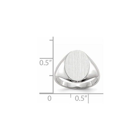 Gold Polished Tall Oval Signet Rings