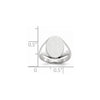 Gold Polished Tall Oval Signet Rings