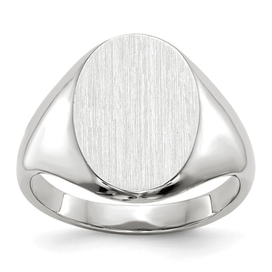 Gold Polished Tall Oval Signet Rings