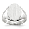Gold Polished Tall Oval Signet Rings