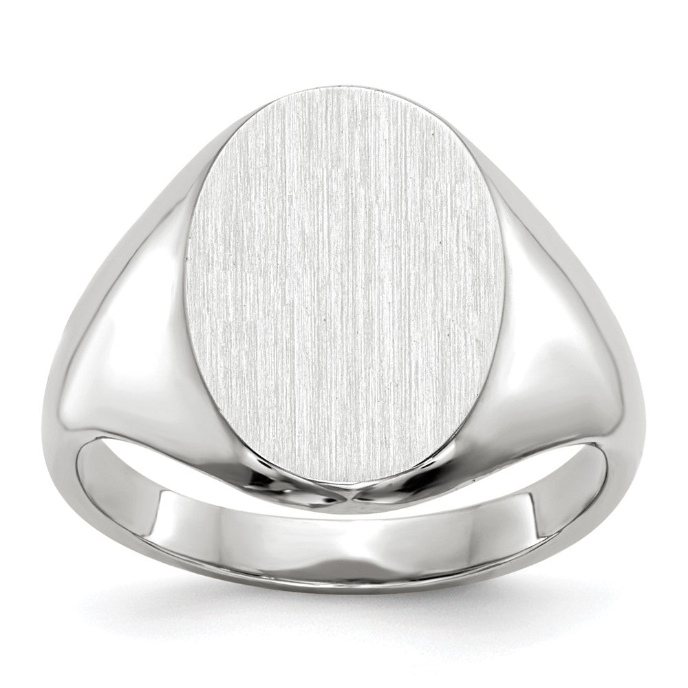Gold Polished Tall Oval Signet Rings