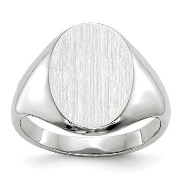 Gold Polished Tall Oval Signet Rings