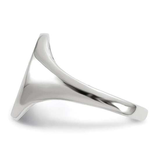 Gold Polished Tall Oval Signet Rings