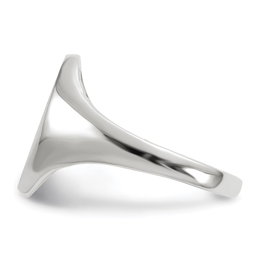 Gold Polished Tall Oval Signet Rings