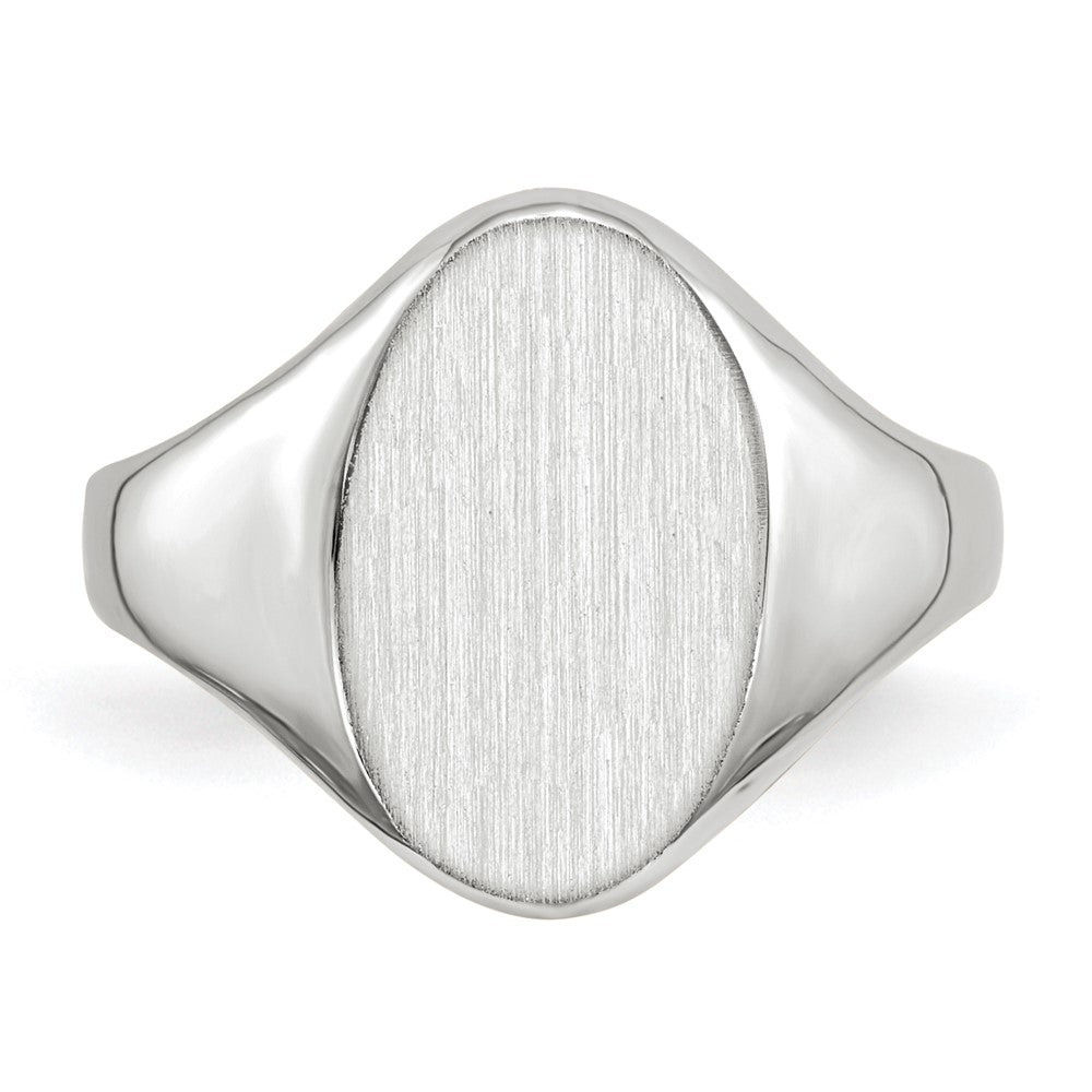 Gold Polished Tall Oval Signet Rings