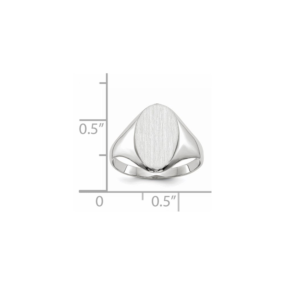 Gold Polished Tall Oval Signet Rings