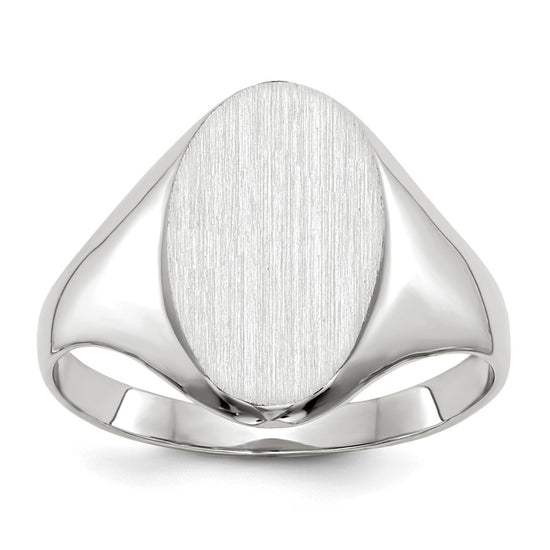 Gold Polished Tall Oval Signet Rings