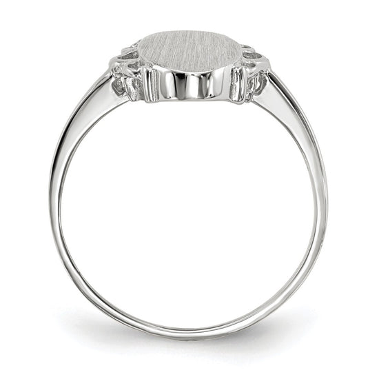 Gold Polished Bordered Signet Ring