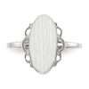 Gold Polished Bordered Signet Ring