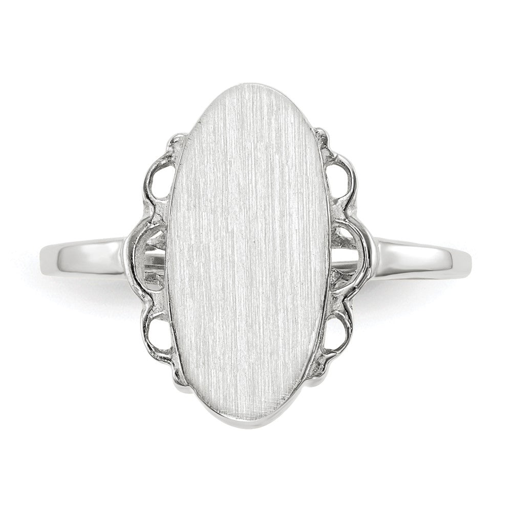 Gold Polished Bordered Signet Ring