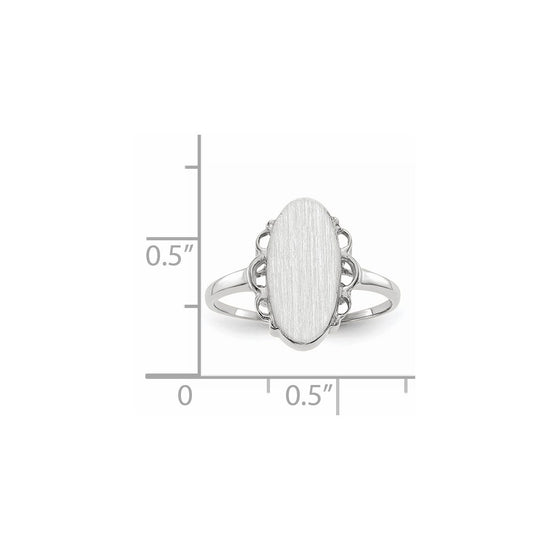 Gold Polished Bordered Signet Ring