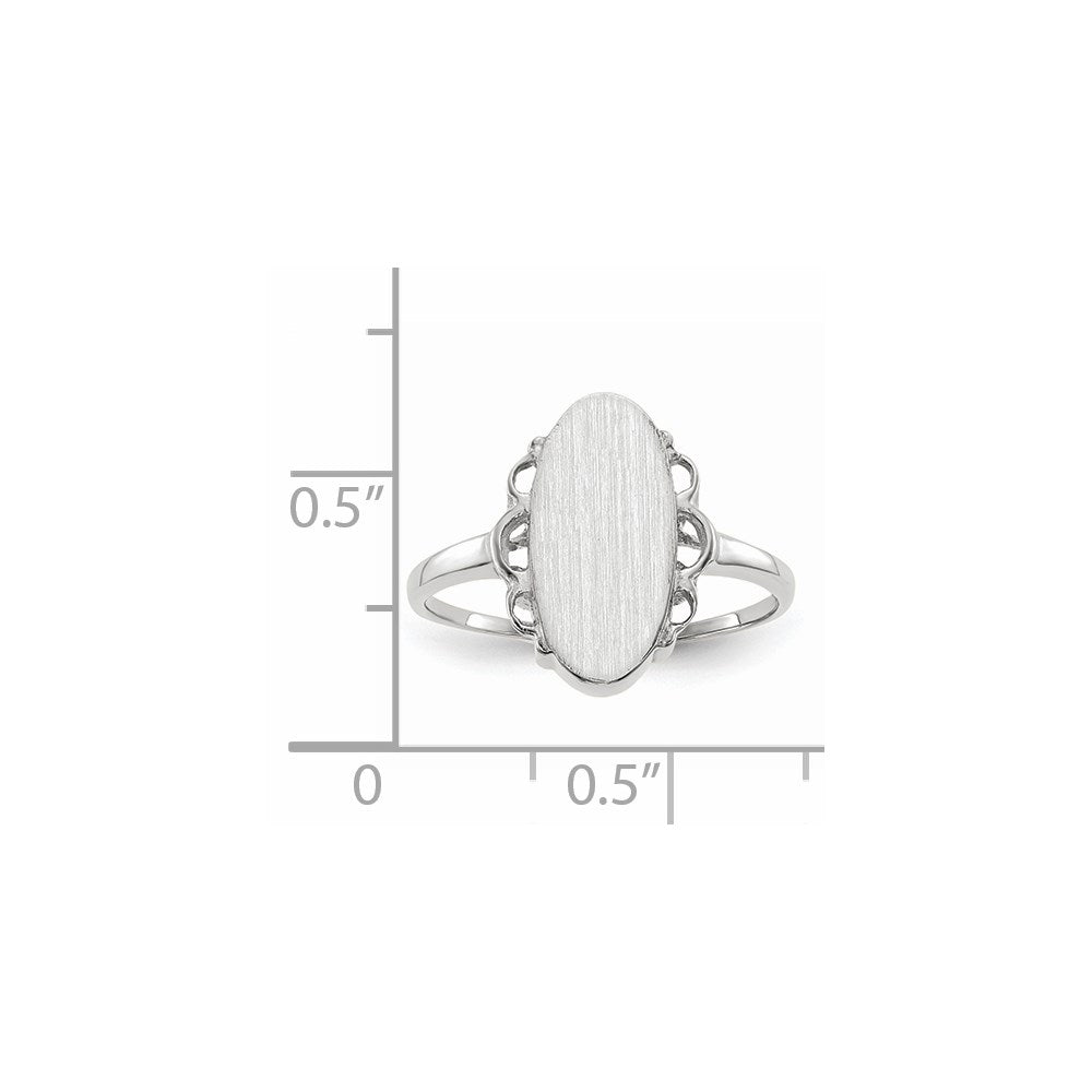 Gold Polished Bordered Signet Ring