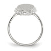 Gold Polished Bordered Open Back Signet Ring