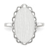 Gold Polished Bordered Open Back Signet Ring